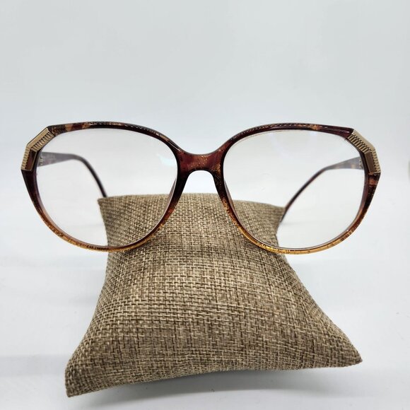 Christian Dior 80s 2495 Brown Eyeglasses Frame 80 60 16 Made in Germany - Picture 2 of 14
